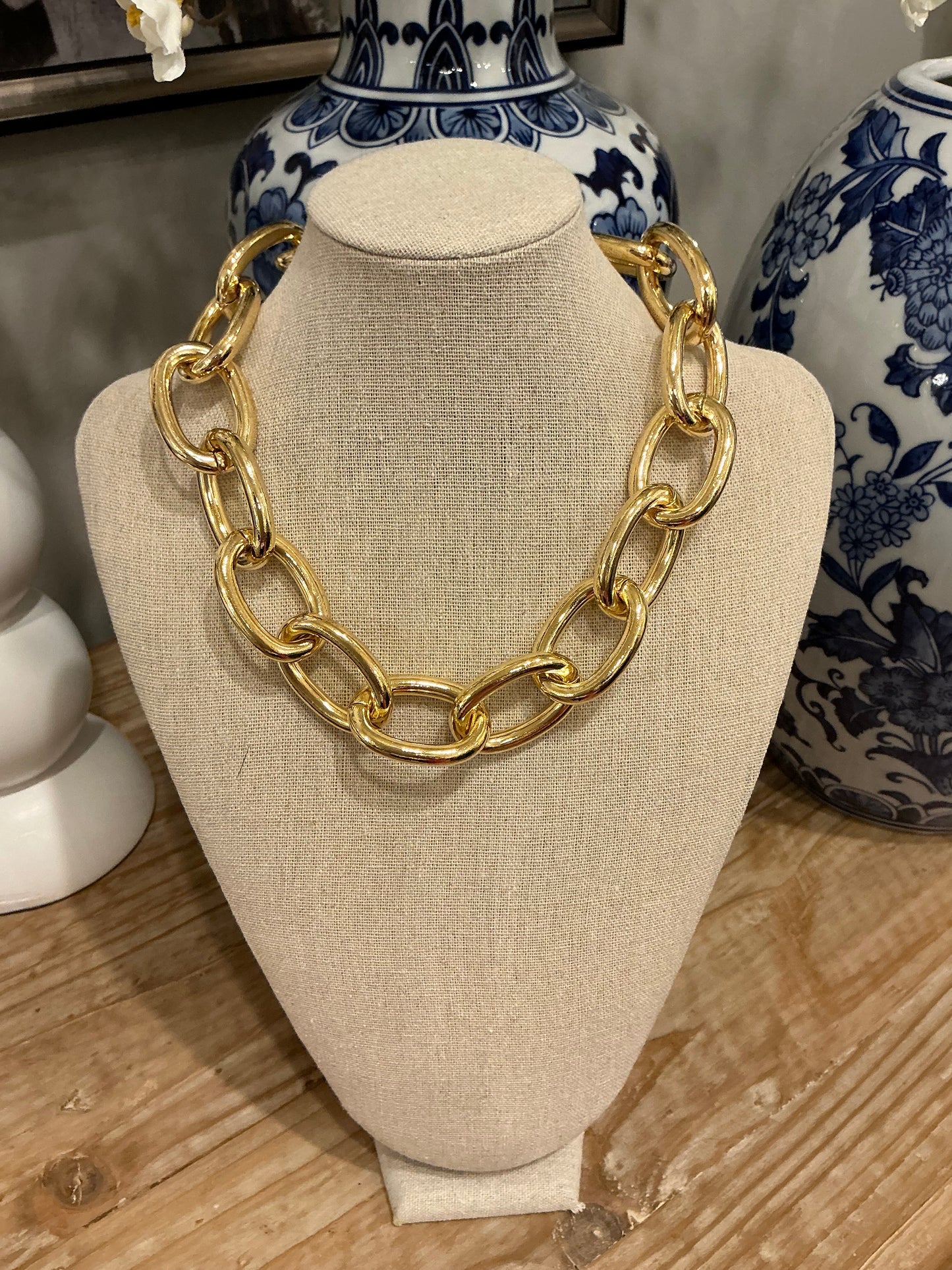 GS BOLD OVAL CHAIN NCK