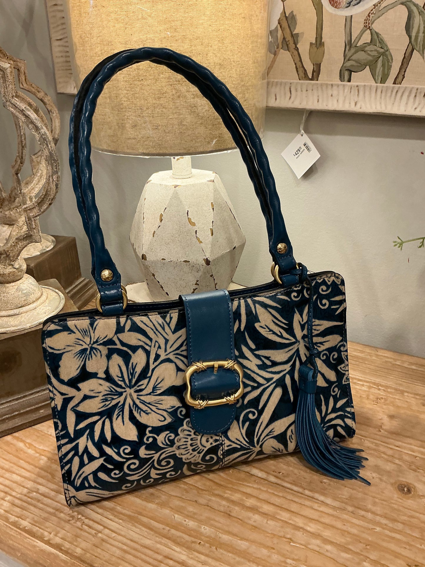 GREEK FLORALVIOLINA SATCHEL