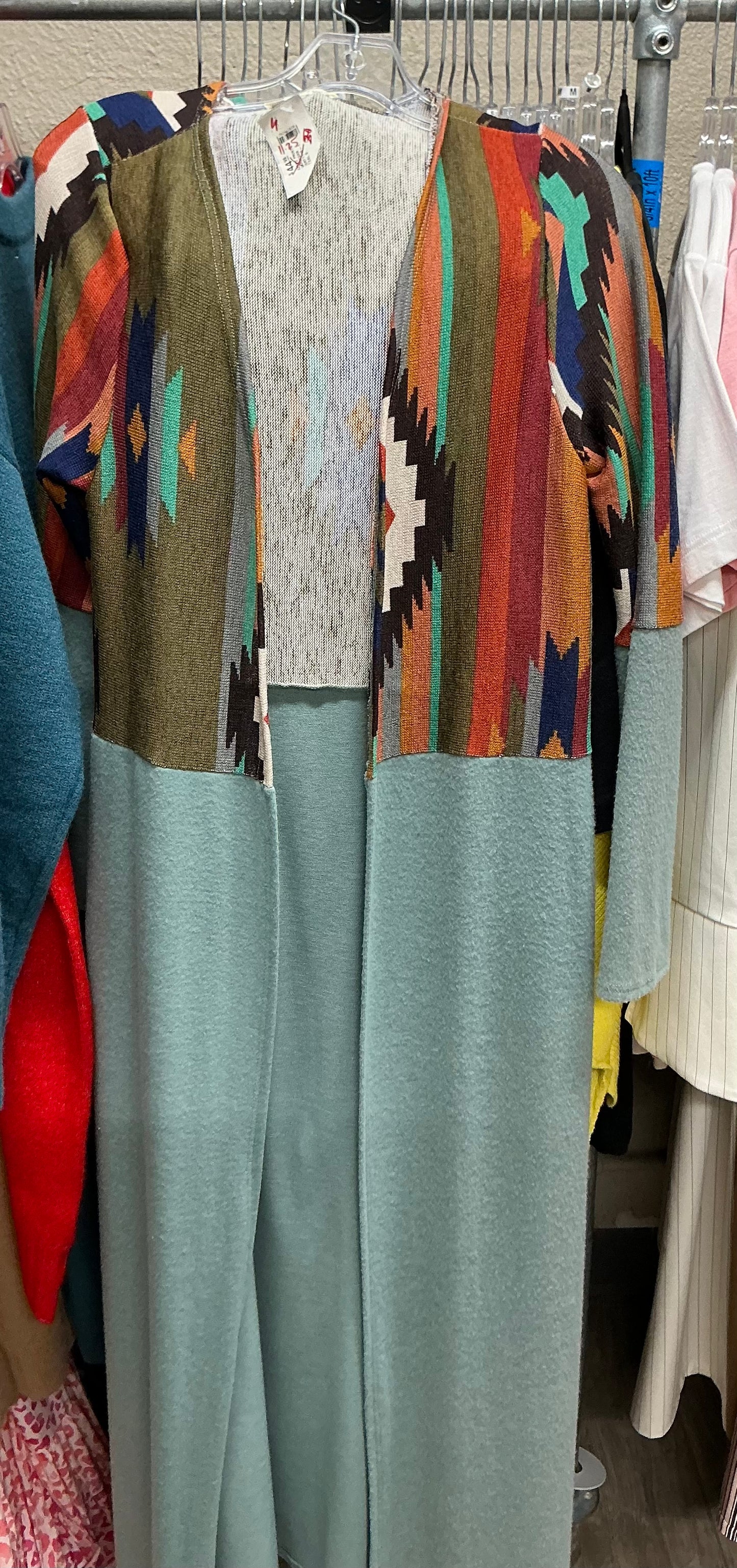 AZTEC PRINT CARDIGAN (SRT1110-1