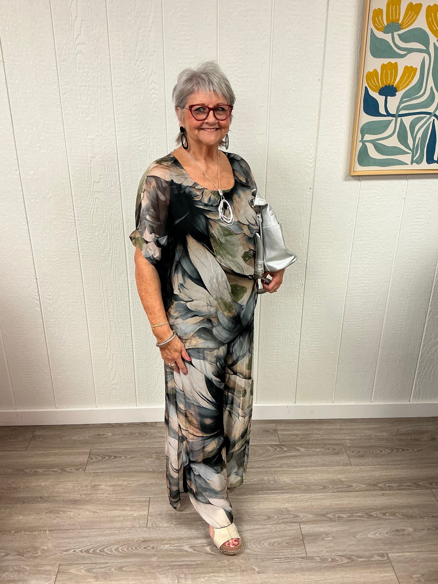 SMOKY MAGNOLIA SILK TOP