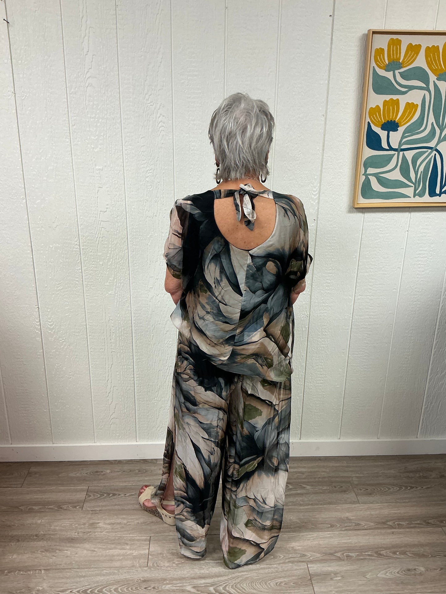 SMOKY MAGNOLIA SILK TOP