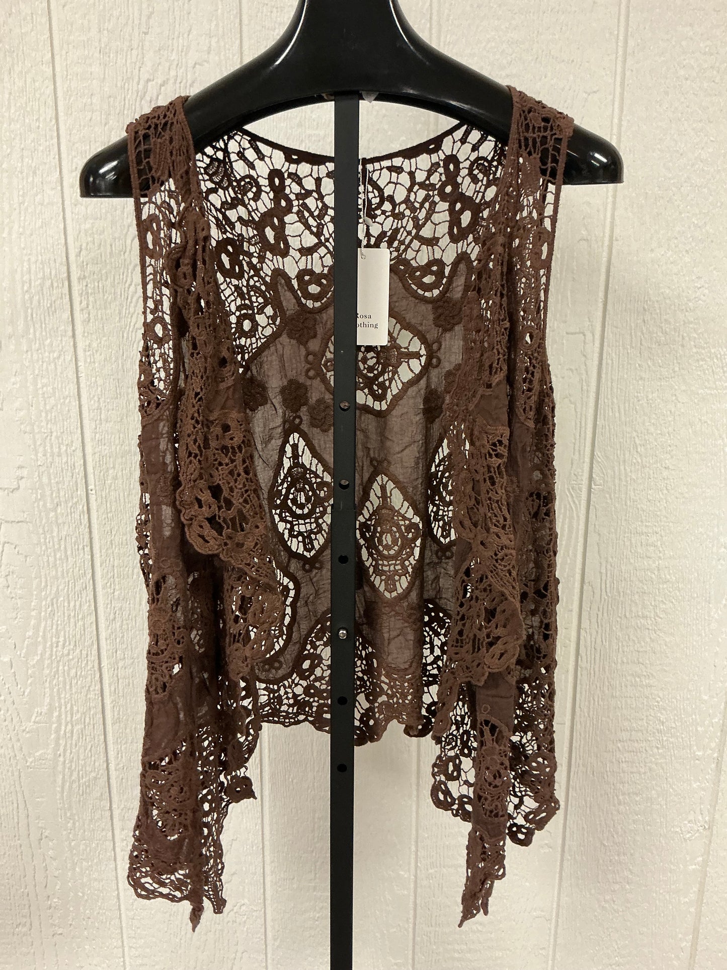 SLVLESS JACQUARD LACE VEST