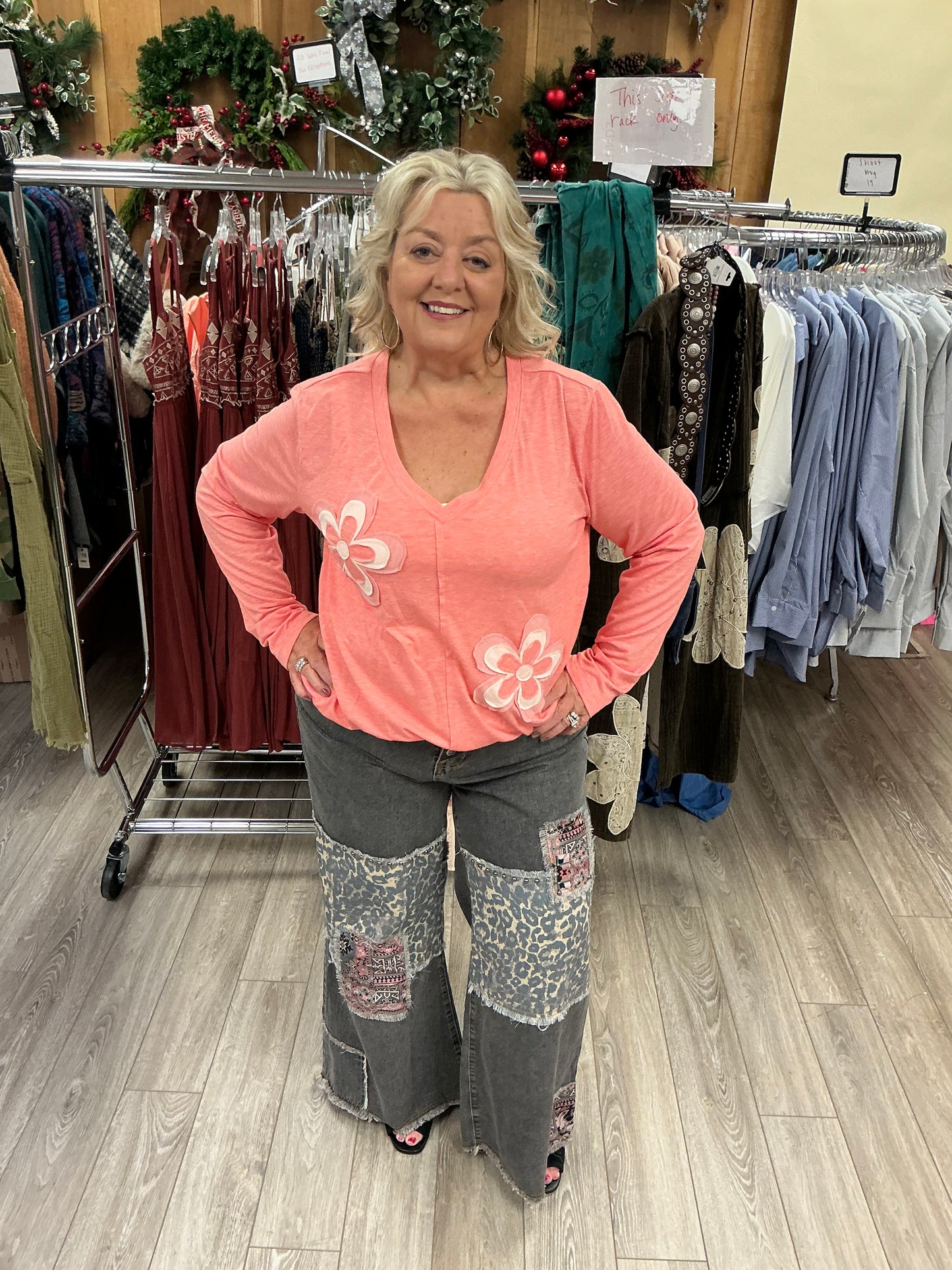 FLORAL PATCHWORK LONG SLV