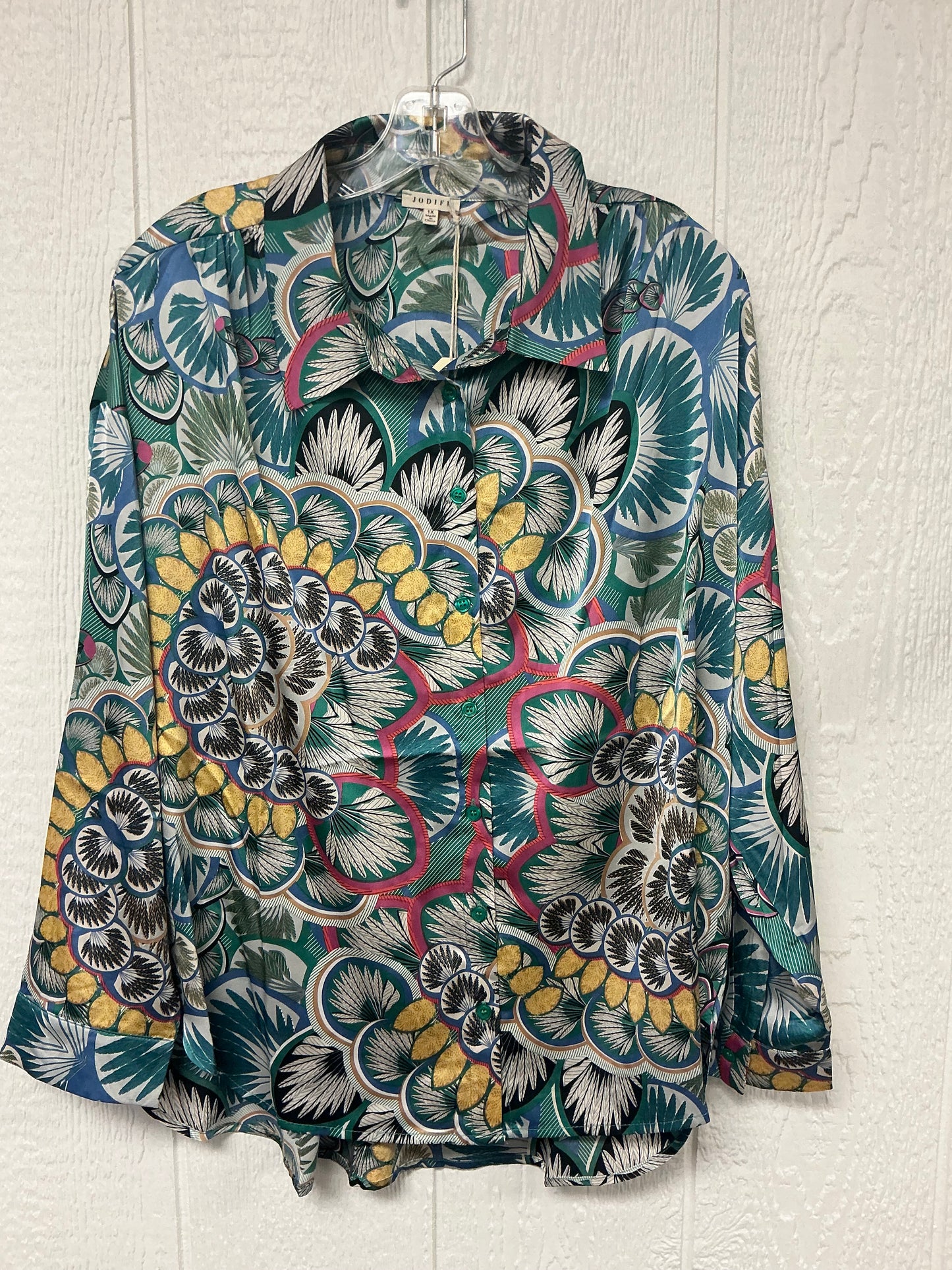 MIX PRINT BLOUSE(G8124-4PLUS