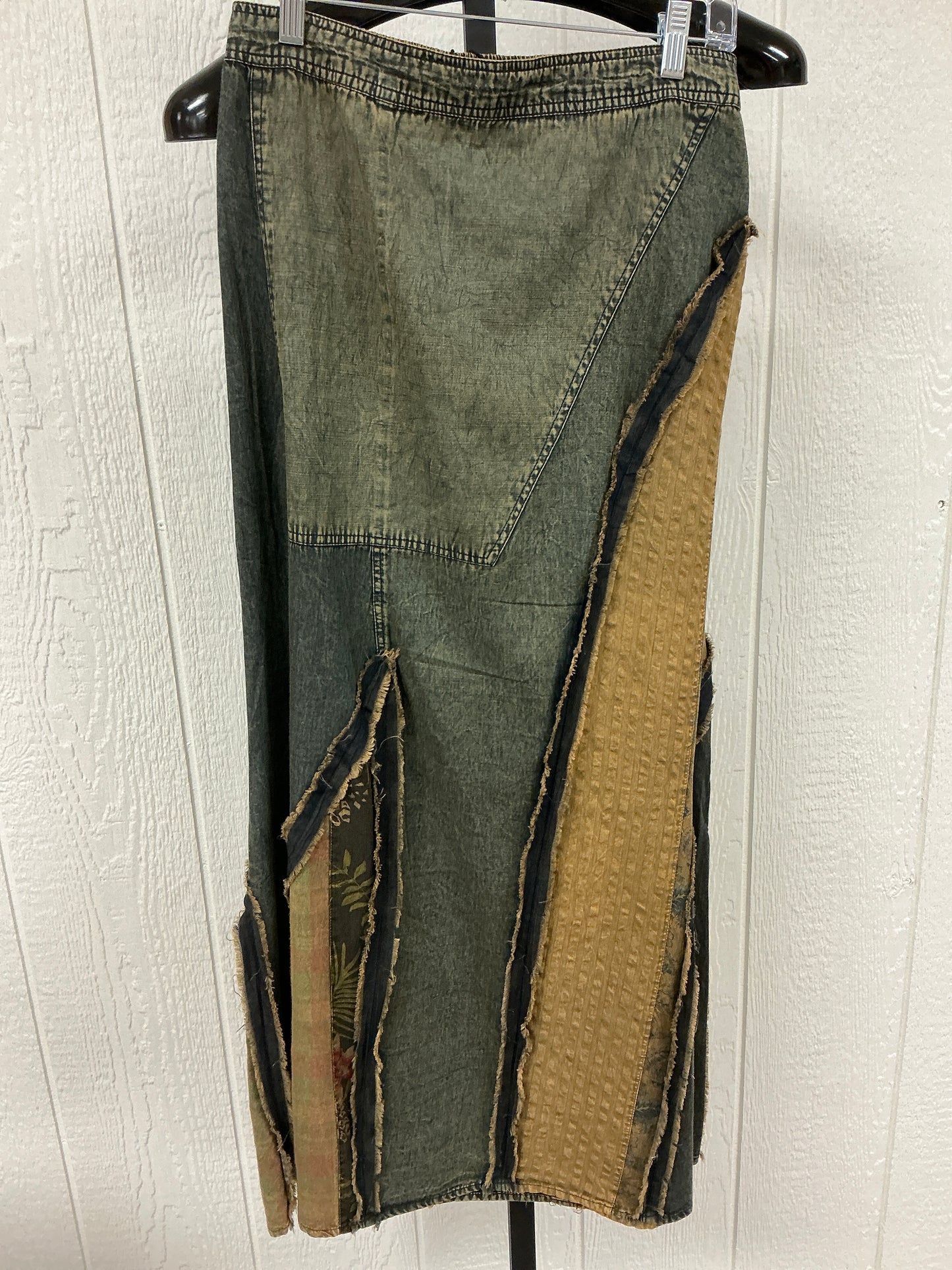 PATCH DENIM MIDI SKIRT(SK44134