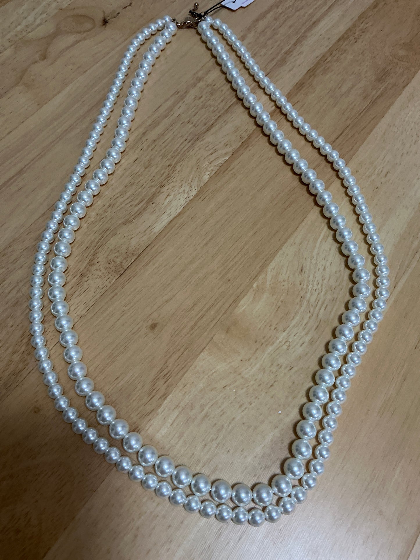 2-STRAND LONG PEARL NECKLACE