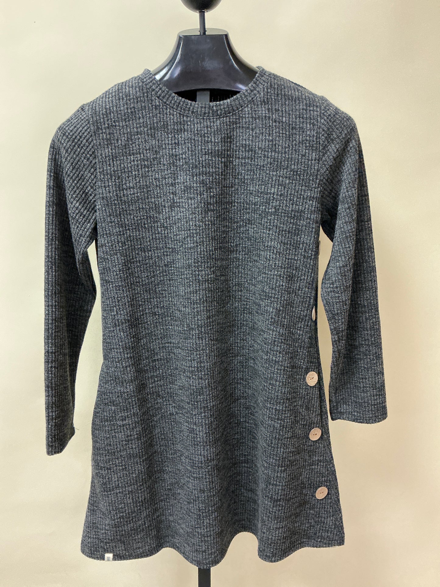 CHARCOAL KNIT DRESS (08236