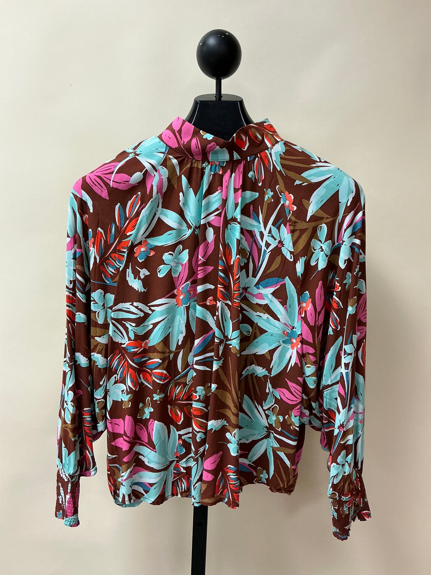 MOCHA MOCK NECK PRINT (ET70091