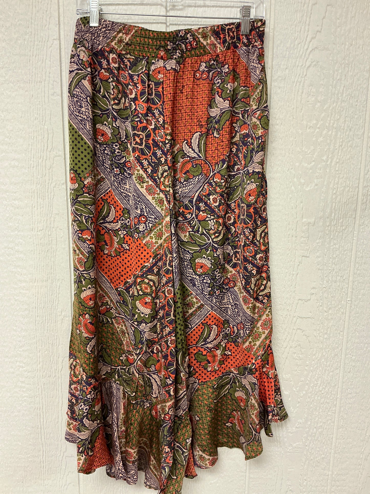 OLIVE PRINT SATIN PANT(EB57016