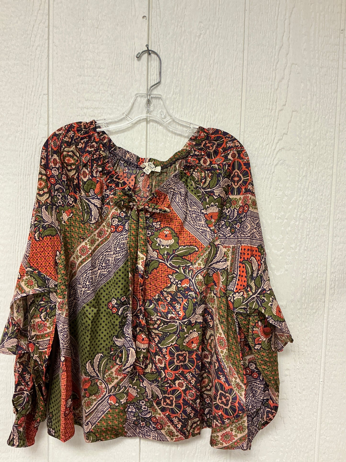 MIDNIGHT OLIVE SATIN TOP(ET17224