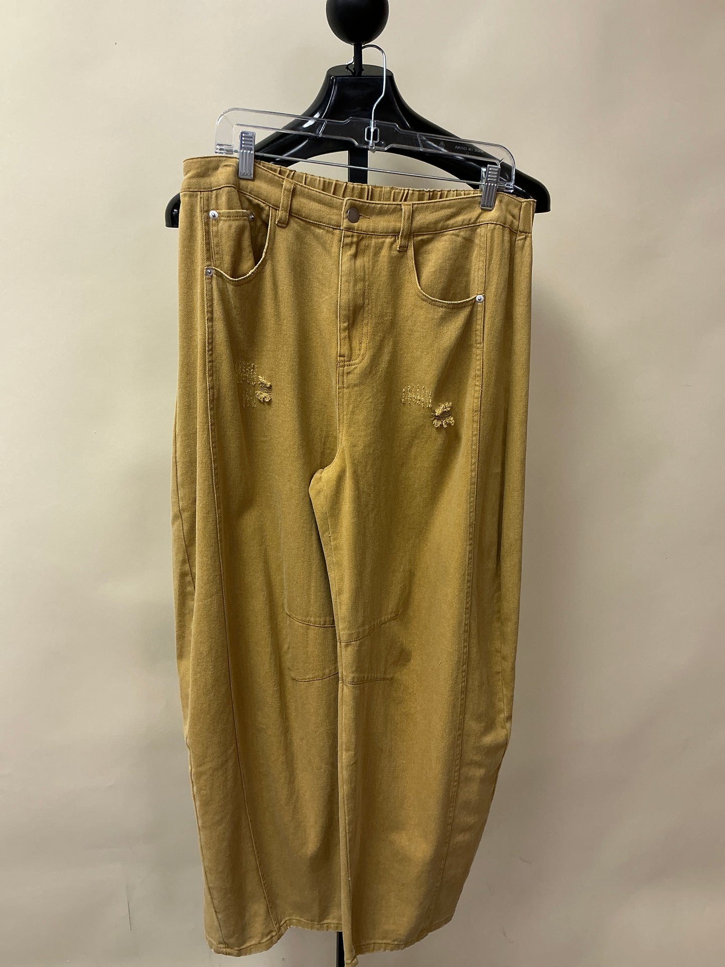 ACID WASHED BARREL DENIM PANT (IP17741