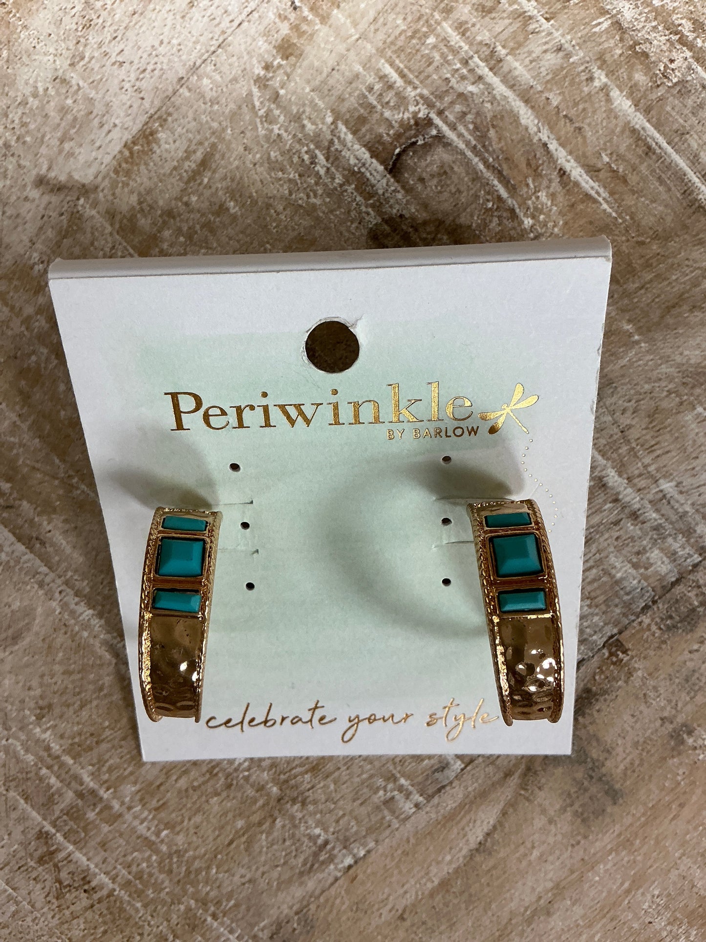 GOLD WITH STONE EARRINGS