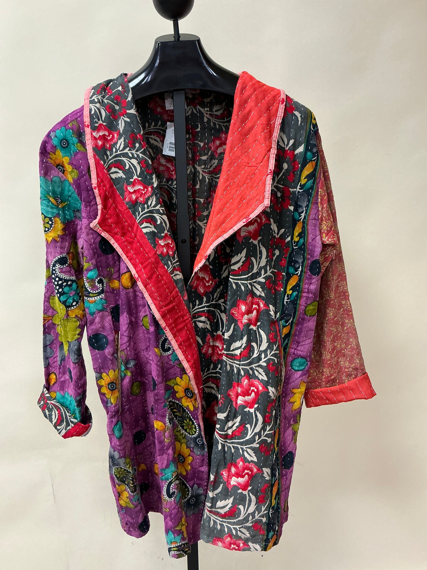 3/4 LENGTH MULTI COLOR QUILTED JKT