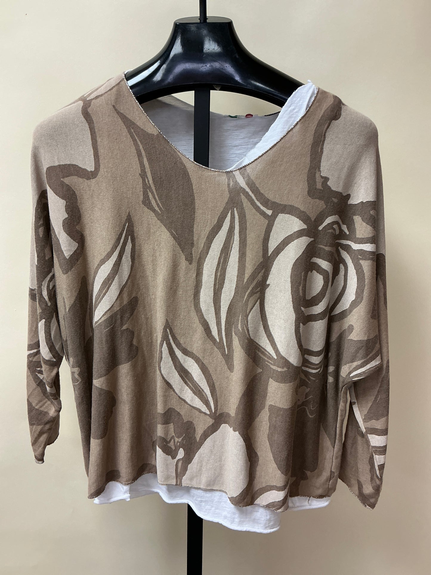 KNIT TOP W/UNDER SHIRT