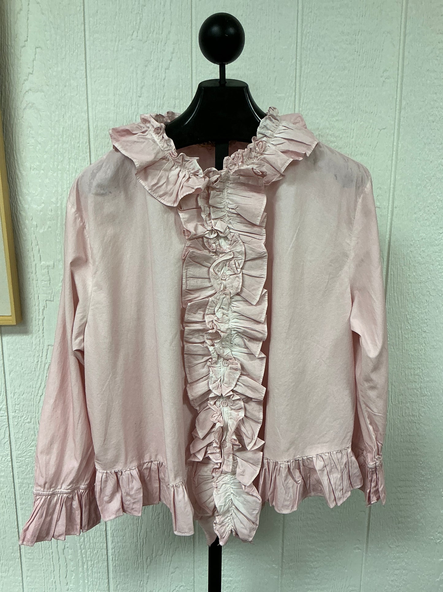 PINK RUFFLE BLOUSE (08660