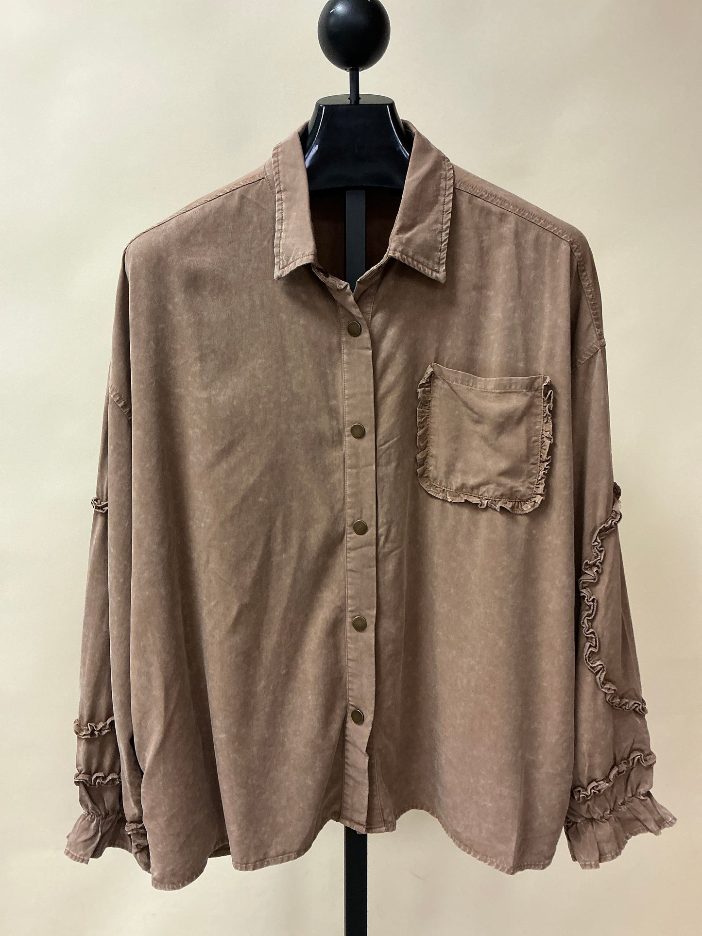 WIDE ELBOW PATCH & PKT WASHED SHIRT