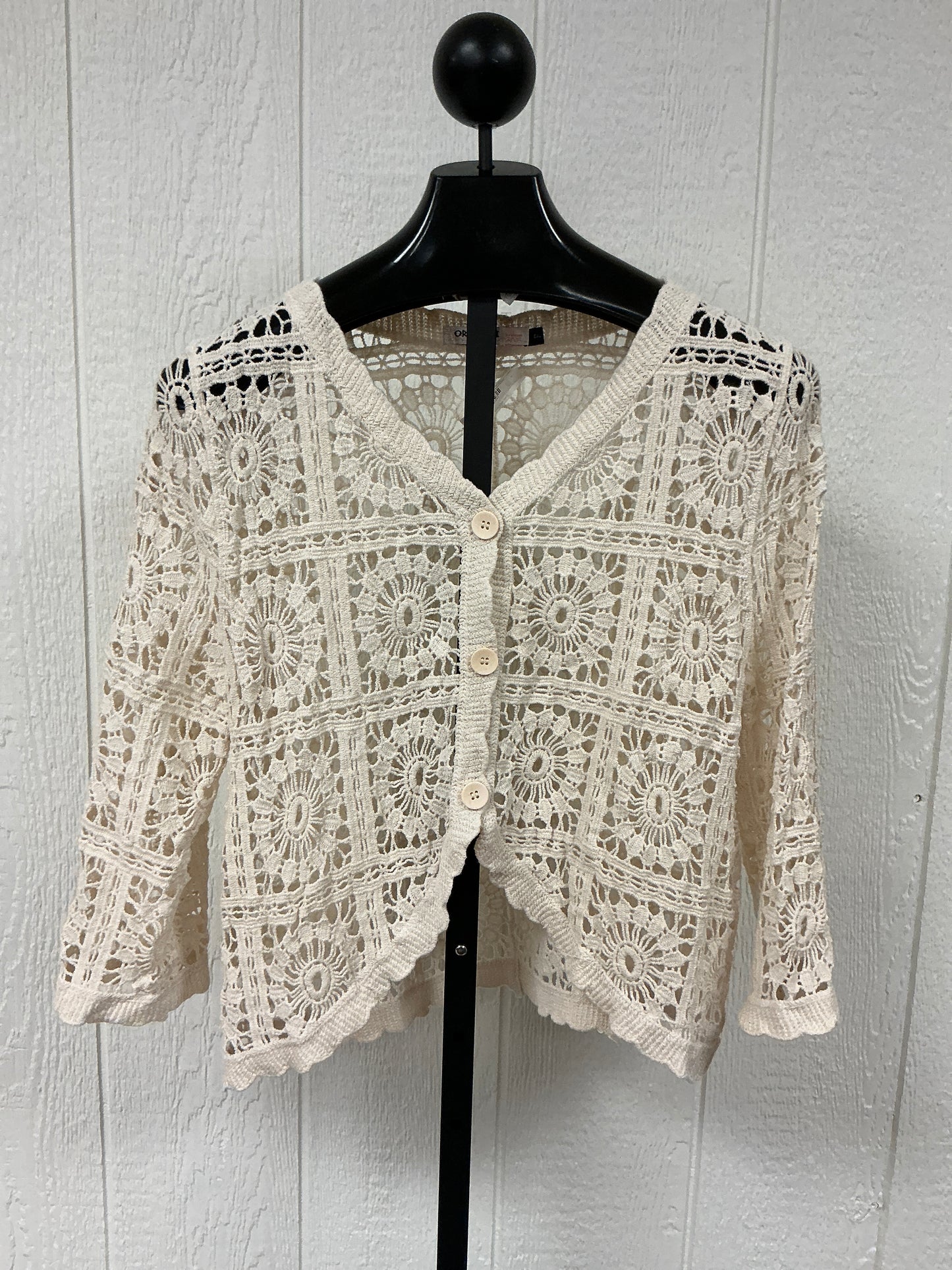 CROCHET CARDIGAN W/BUTTON