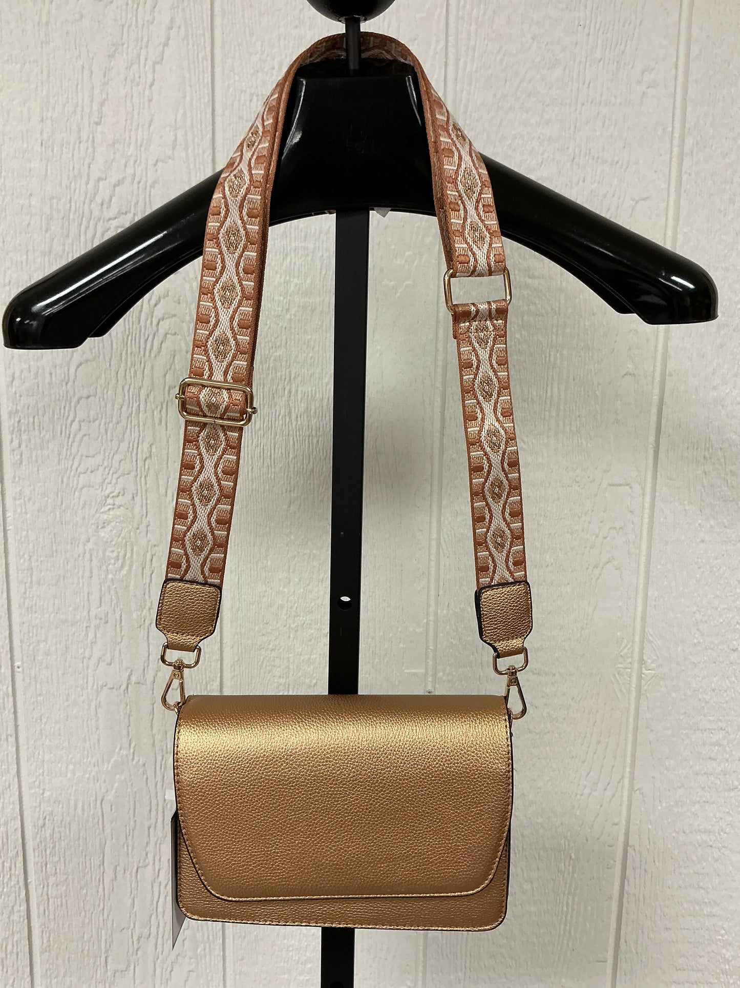 NOAH FLAPOVER CROSSBODY/GOLD