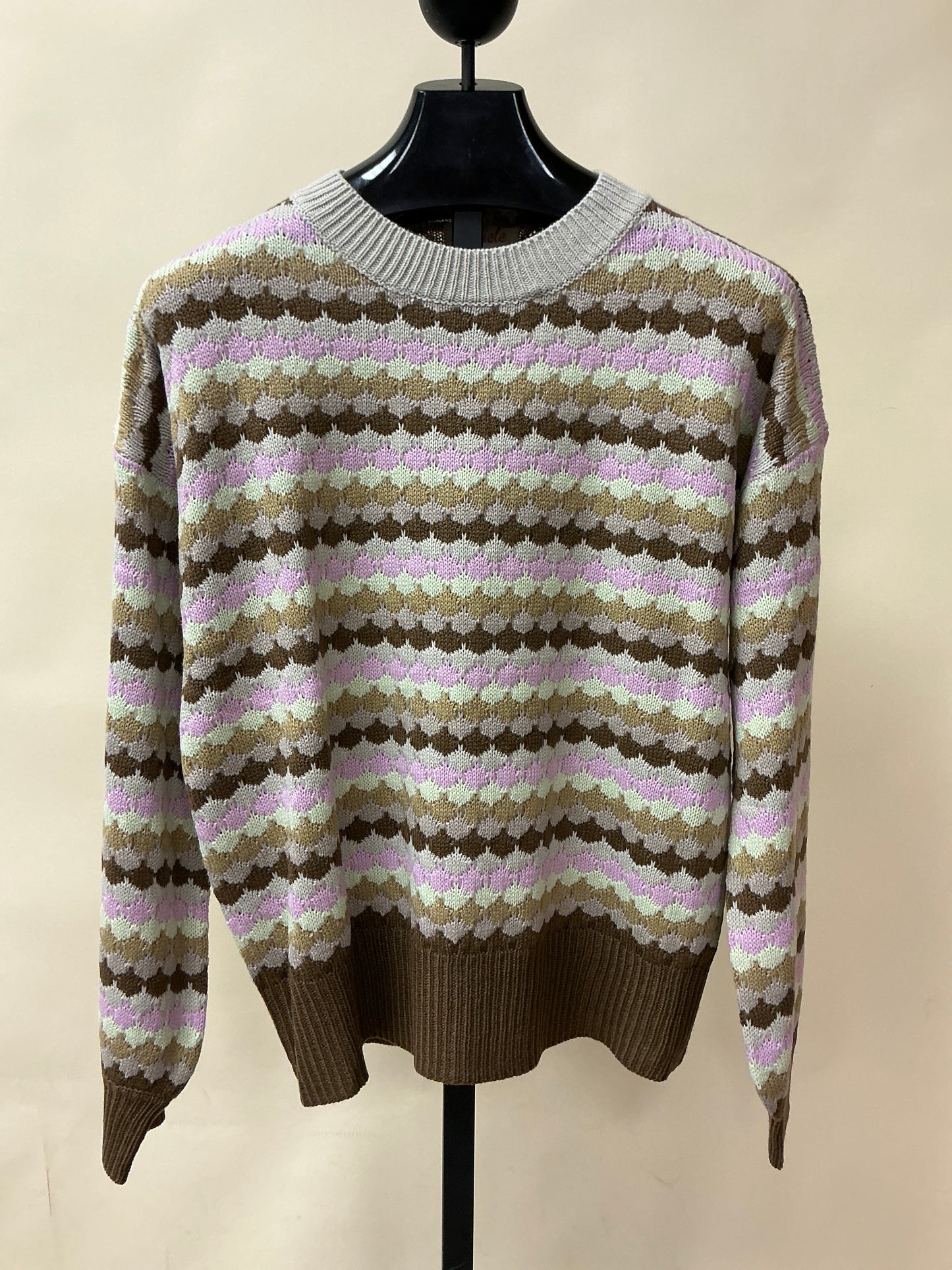 striped dot multicolor knit sweater (lsw0913