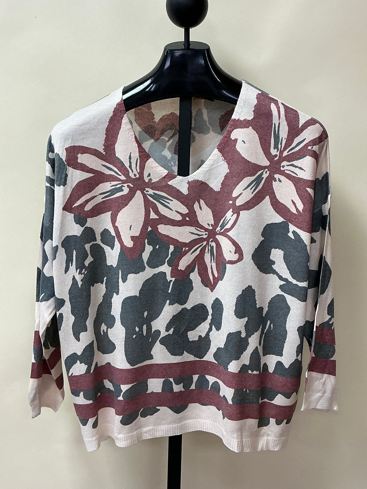 PRINT SWEATERS TAUPE/BEIGE