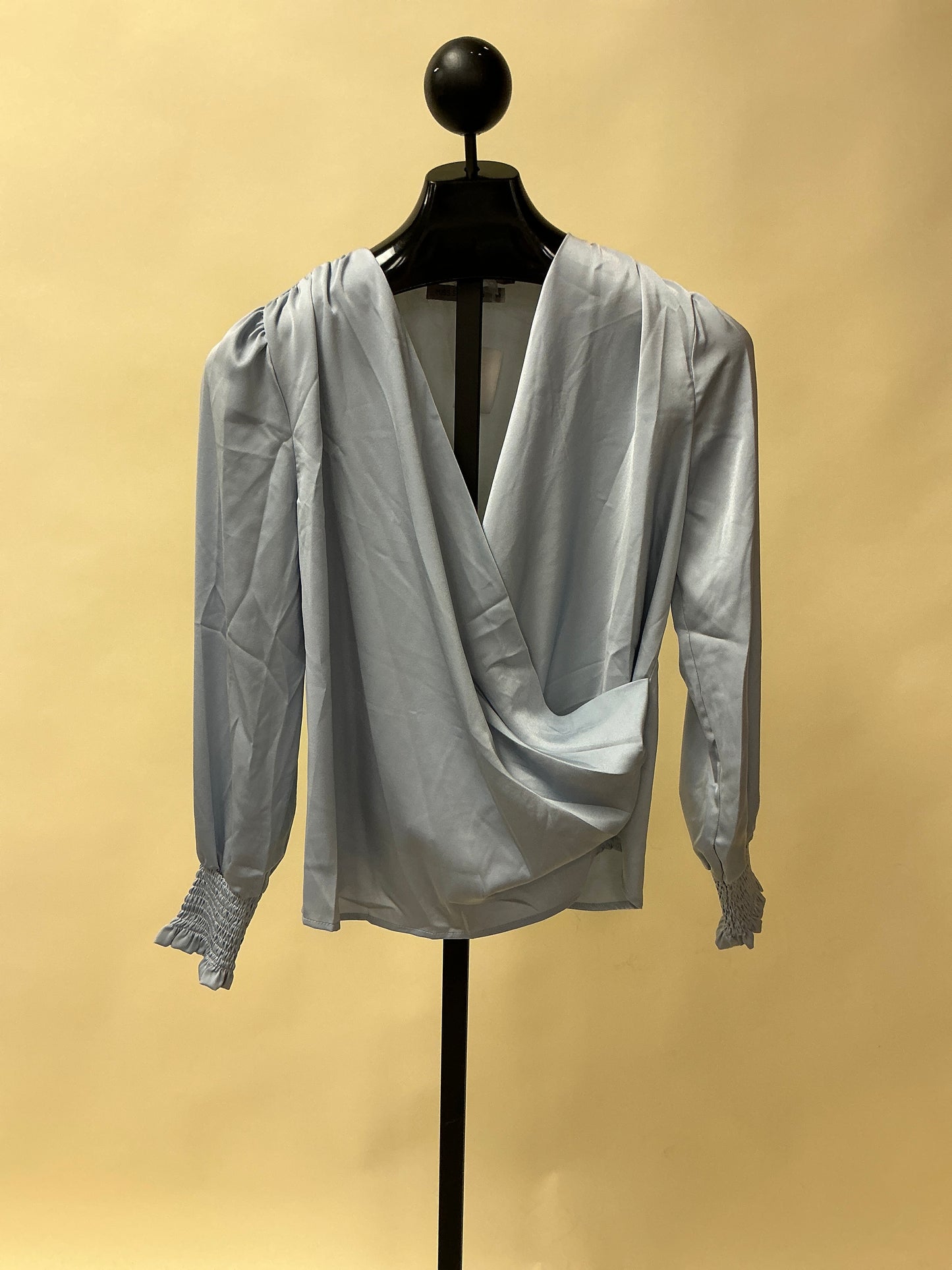 CROSSOVER LONG SILK BLOUSE(2050517