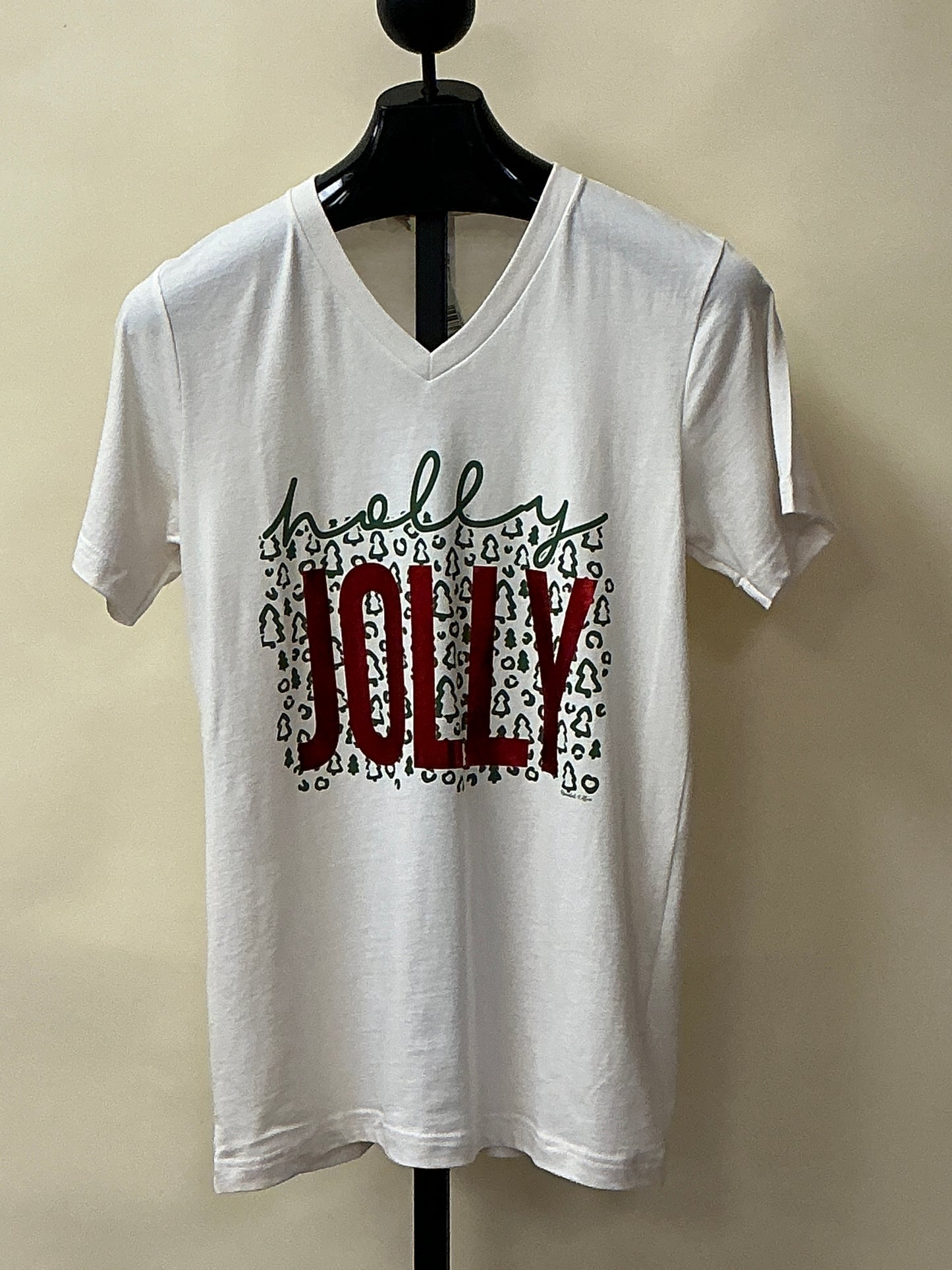 LEOPARD METALLIC HOLLY JOLLY TEE