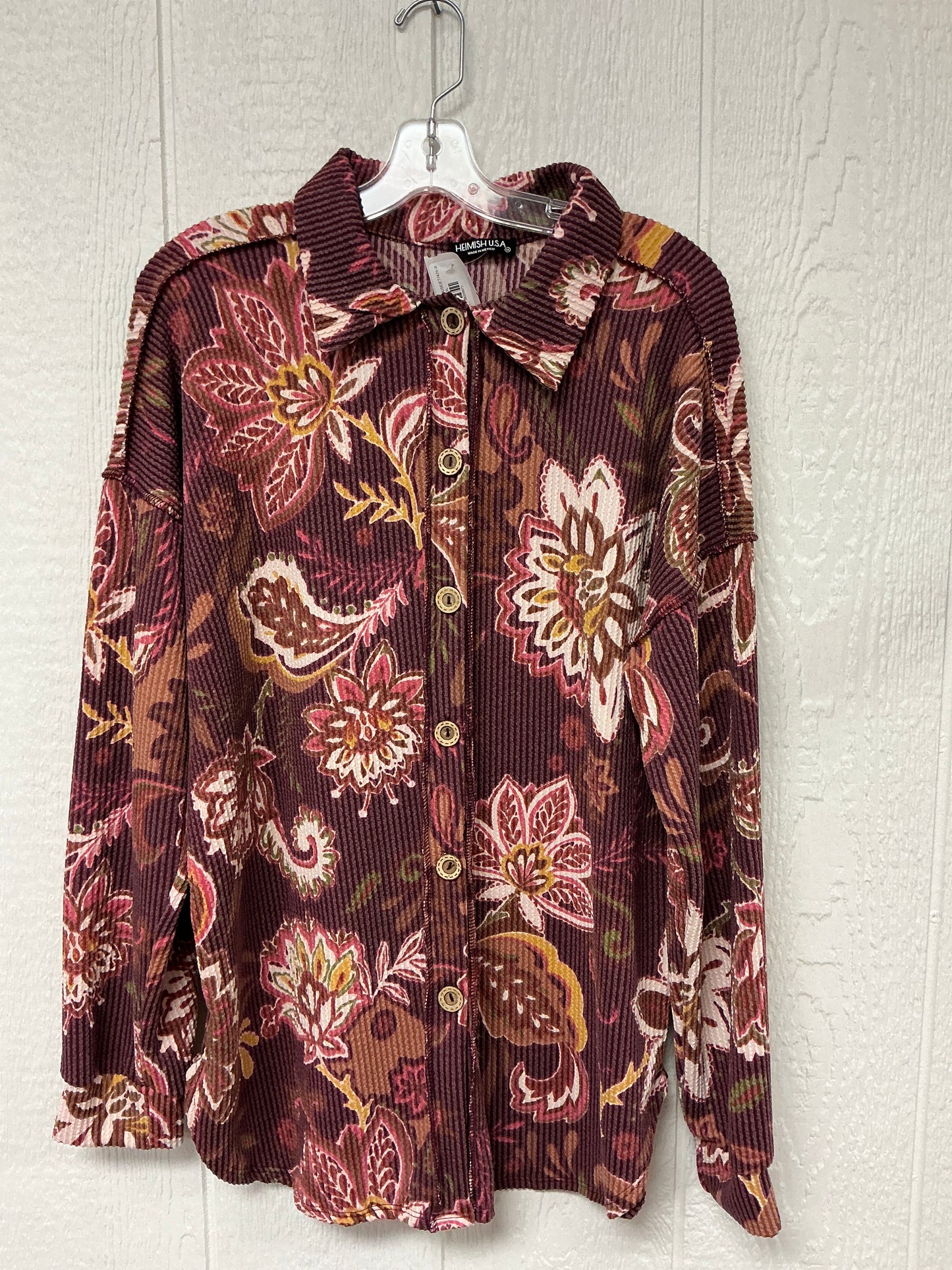 BURGUNDYPRINT BLOUSE(ET7425-30