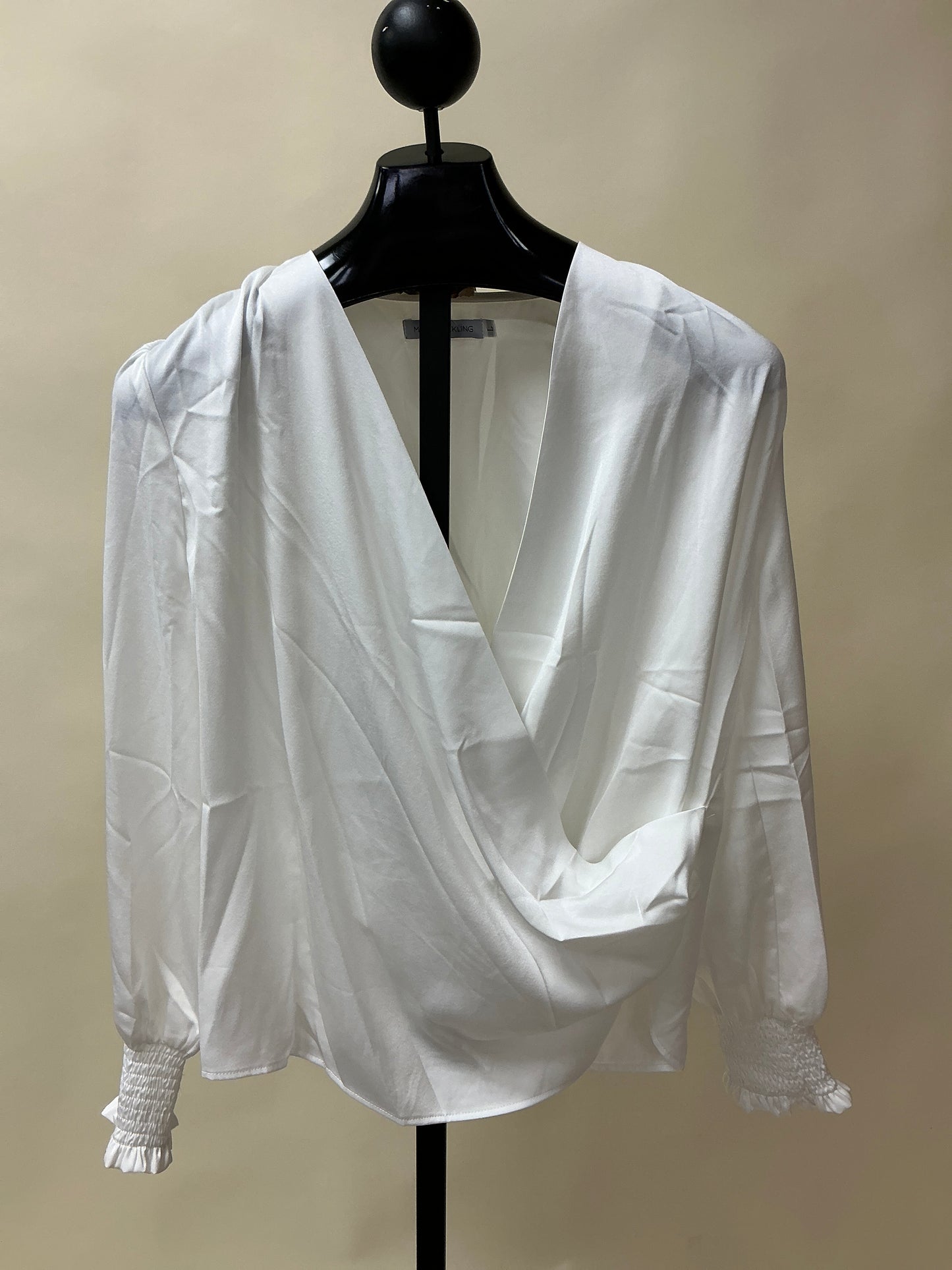 CROSSOVER LONG SILK BLOUSE(2050517
