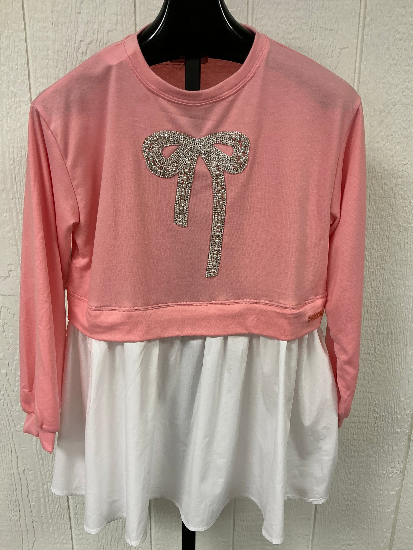 PINKTOP/WHITE BOTTOM DRESS