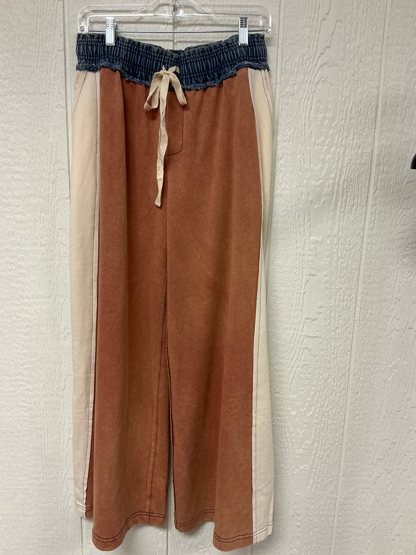 BLOCK DENIM DRAWSTRING PANT