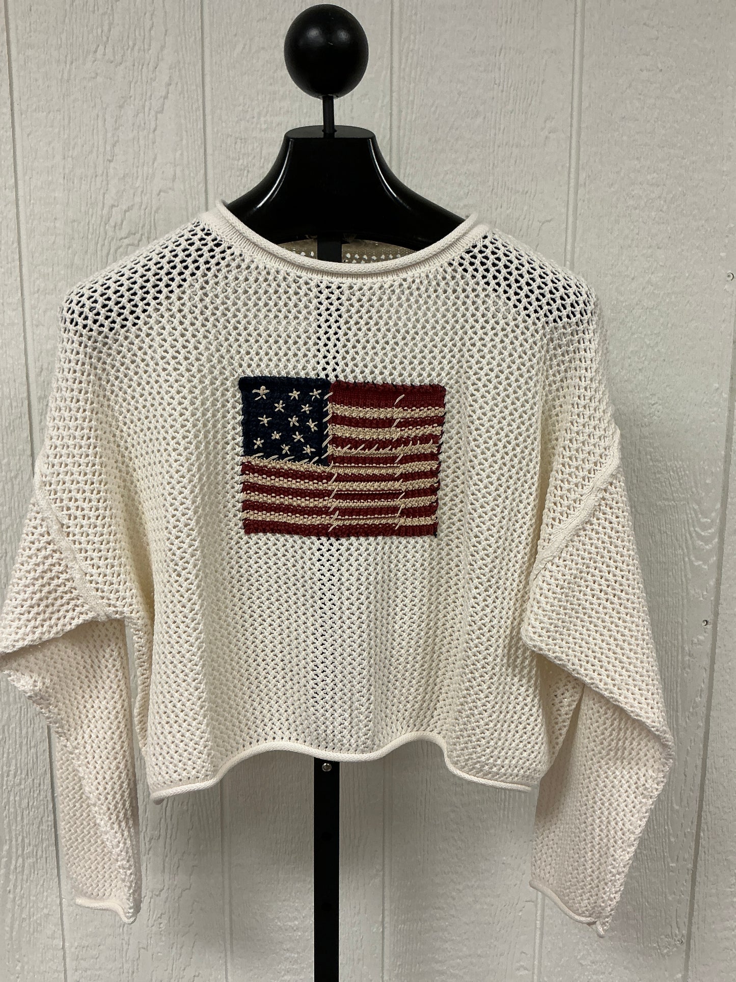 FLAG KNIT SWEATER TOP (T4006