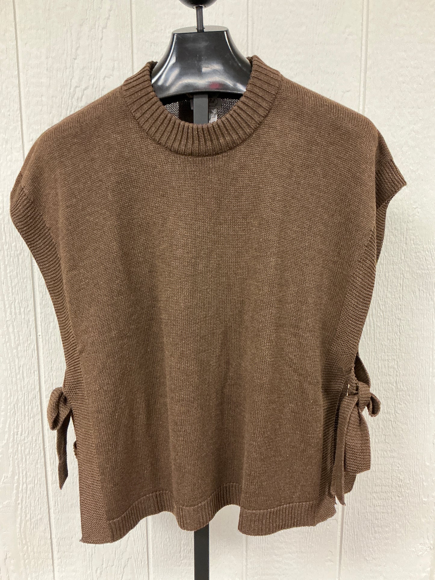 TYE SWEATER VEST/BROWN