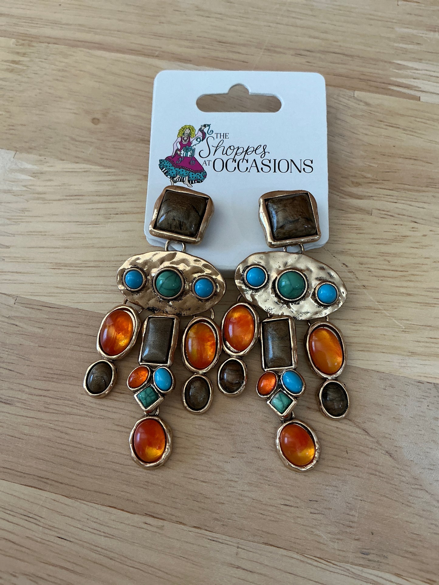 GOLD AZTEC W/STONE EAR