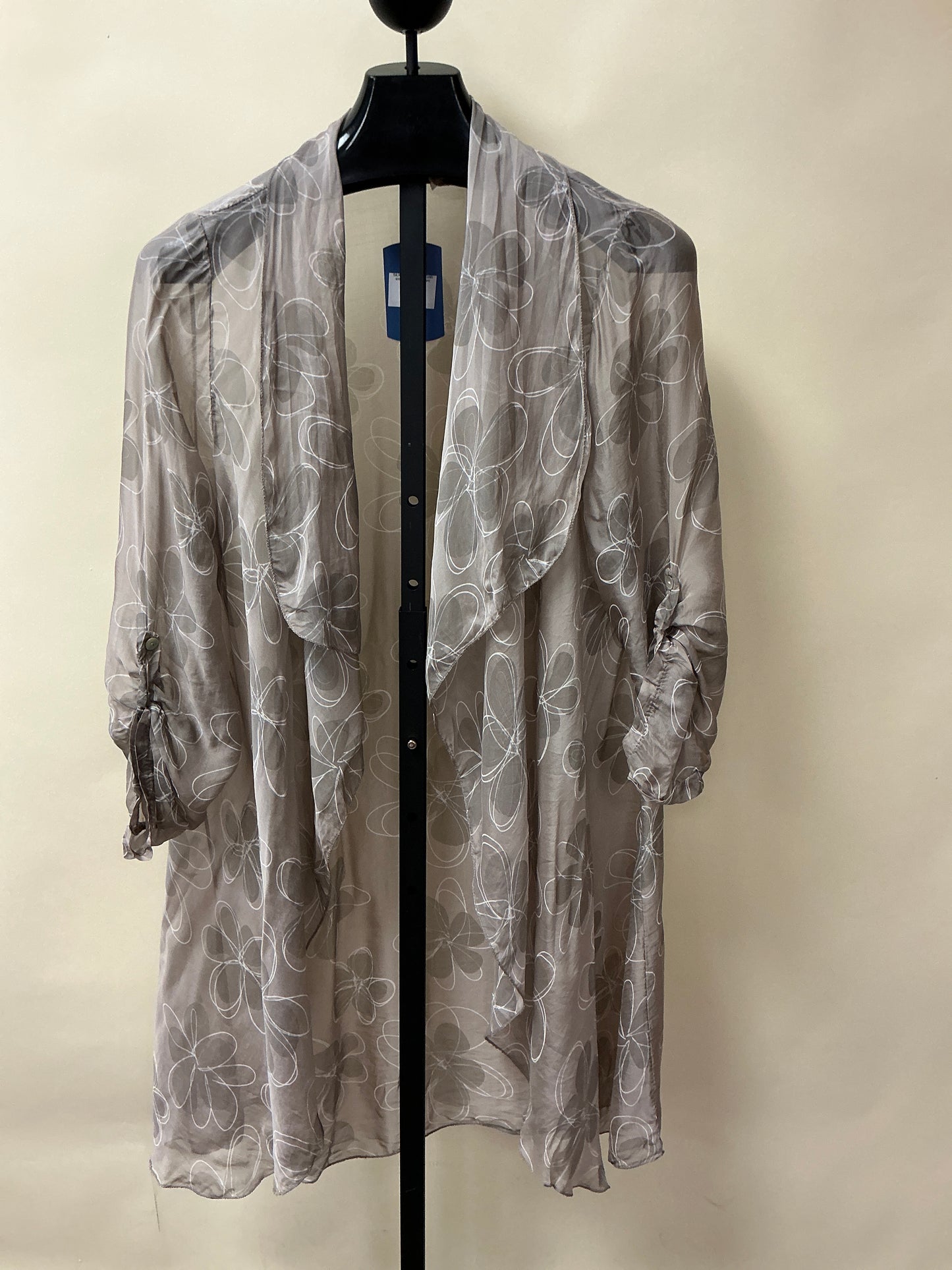 SILK FLORAL CARDIGAN