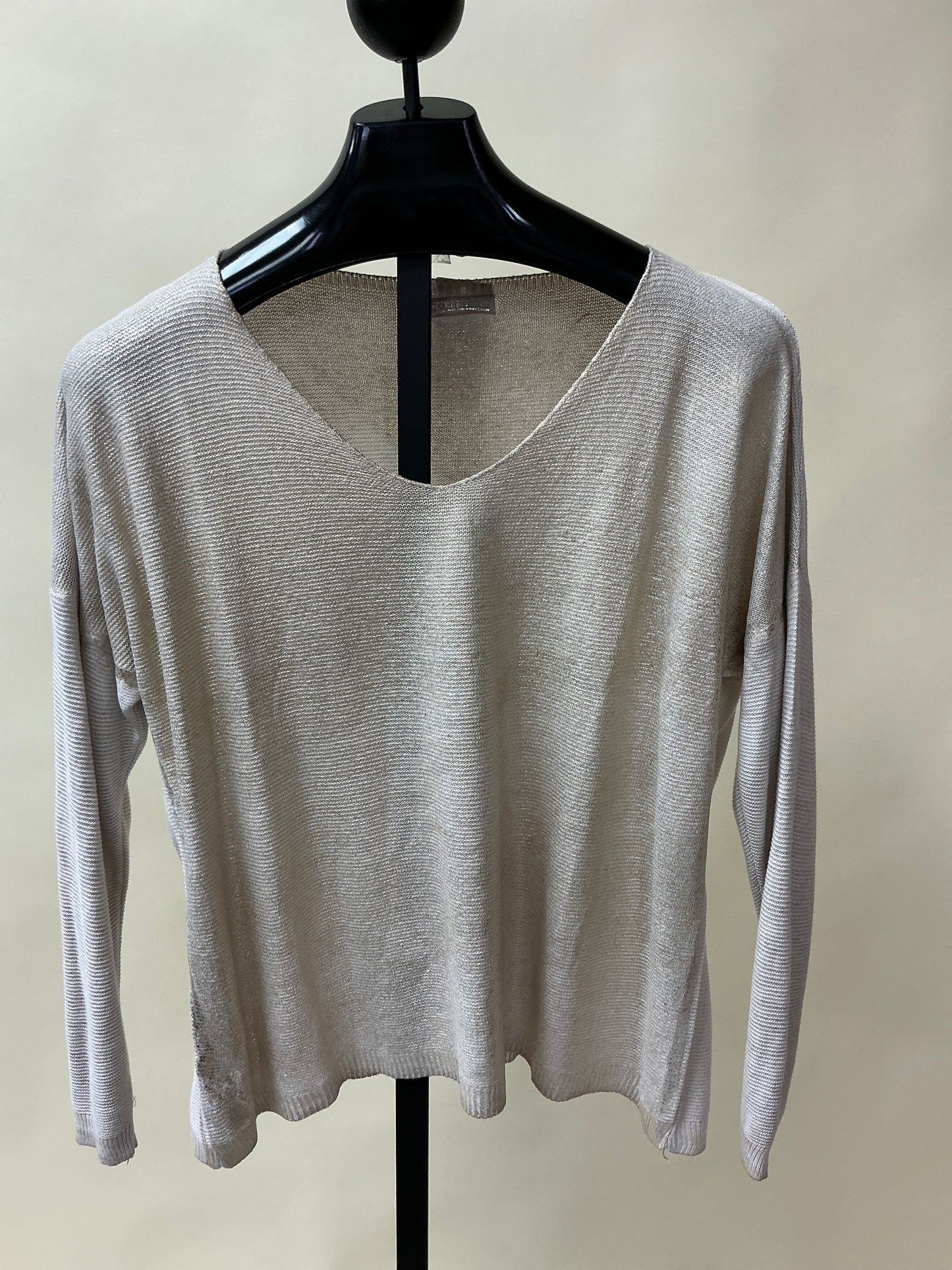SHIMMERY DOUBLE V-NECK TANK (28111