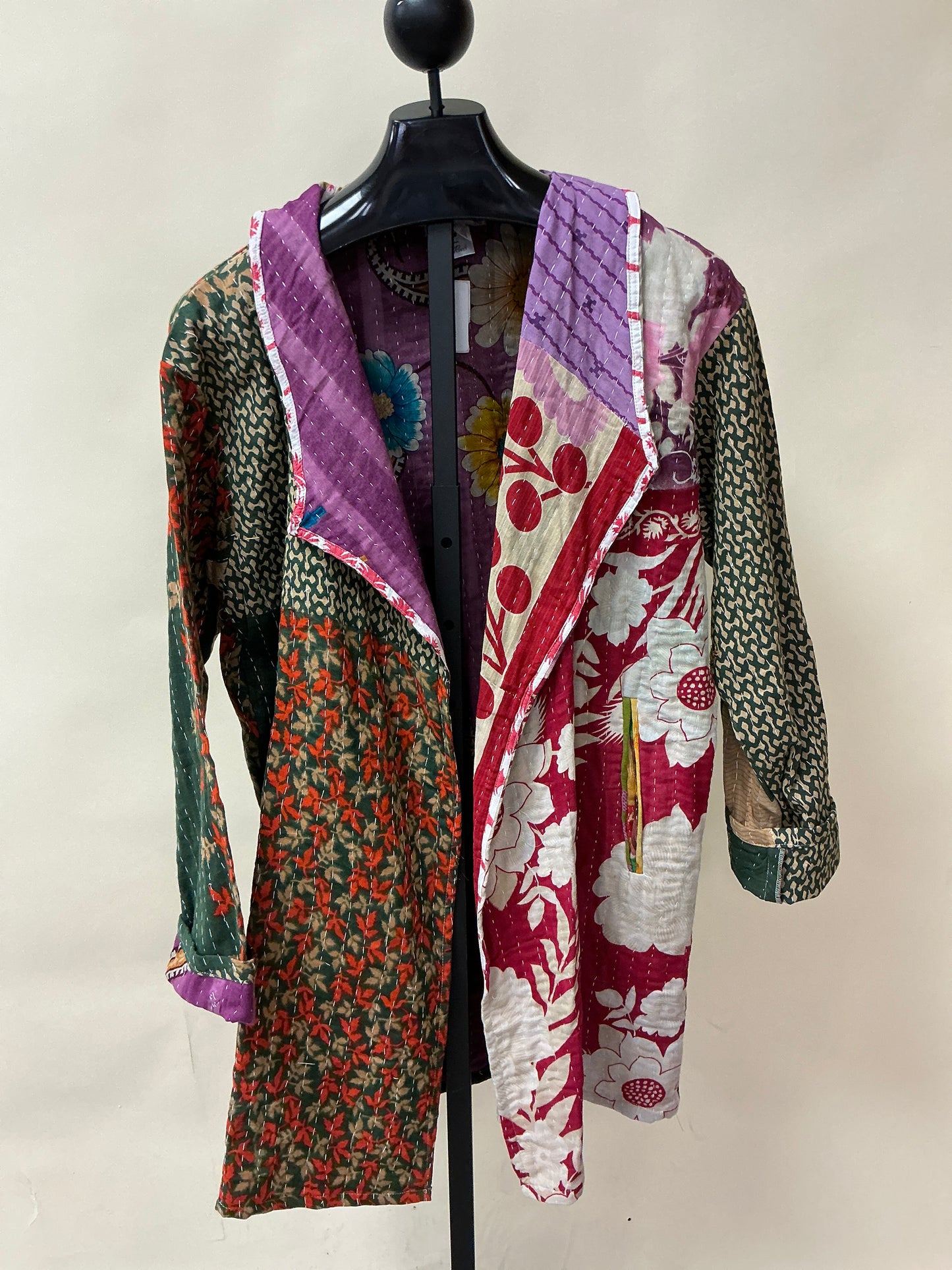 3/4 LENGTH MULTI COLOR QUILTED JKT
