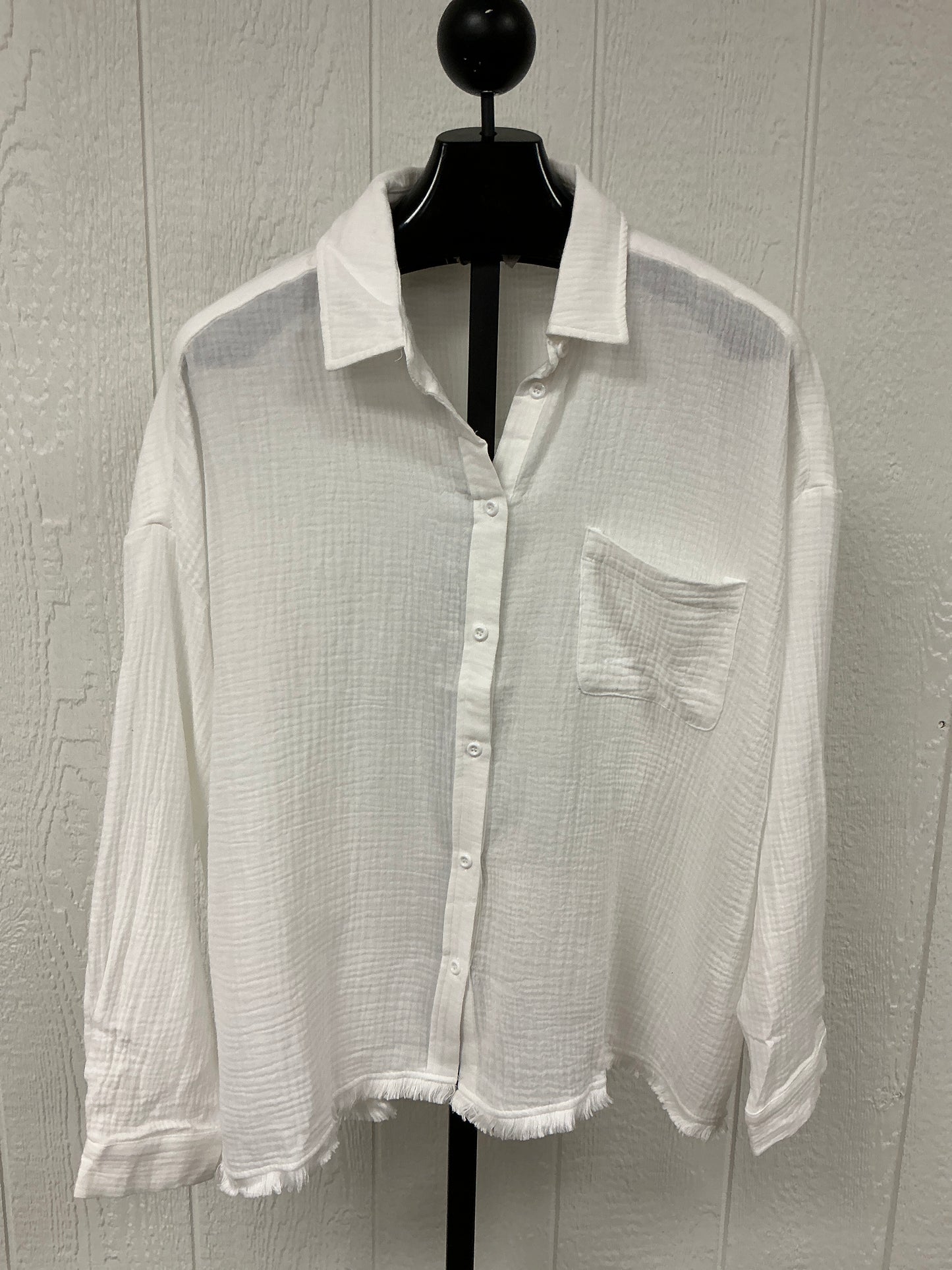 OFF WHITE BUTTON DOWN BLOUSE