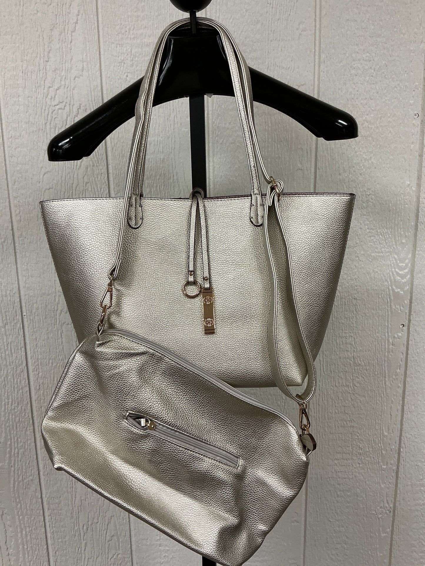 LEATHER TOTE SHLDR BAG