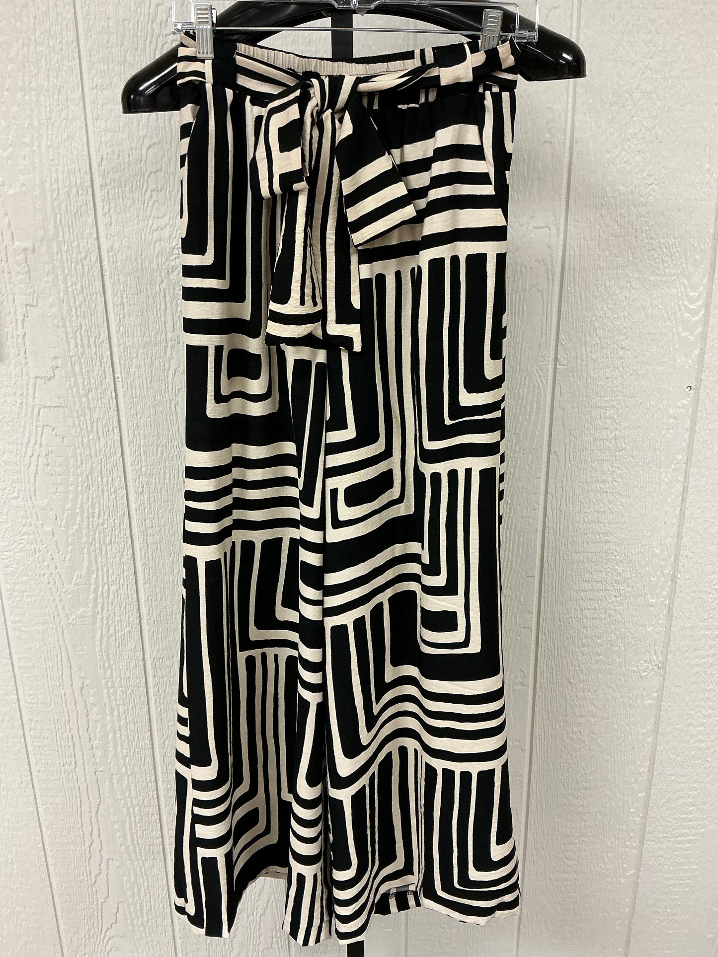 GEOMETRIC DESIGN WIDE LEG PANTS