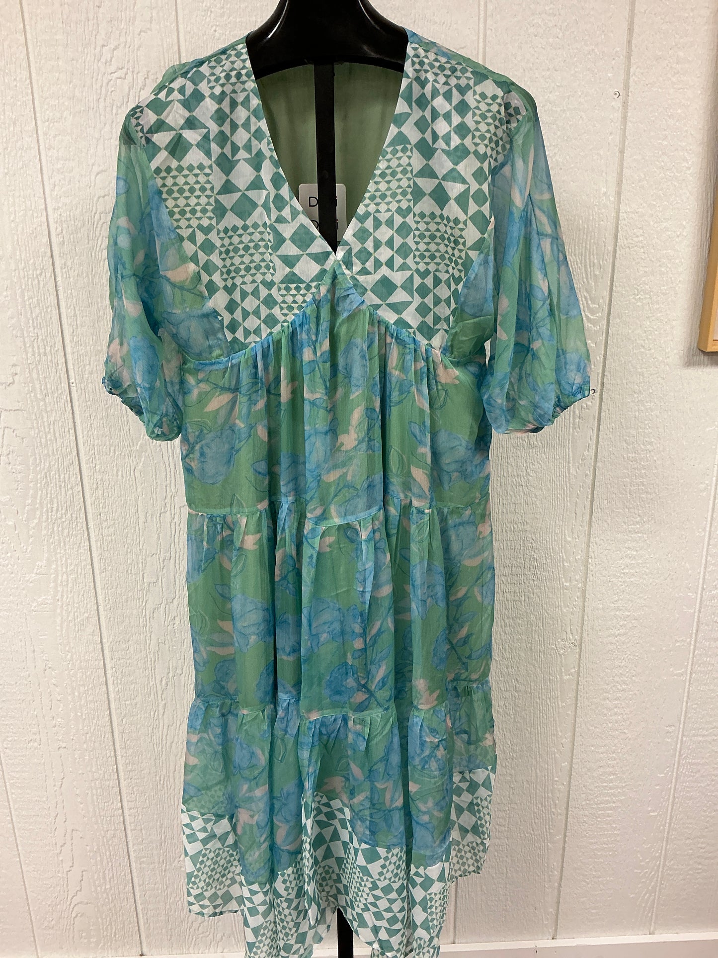 GEO & FLORAL PRINT DRESSS