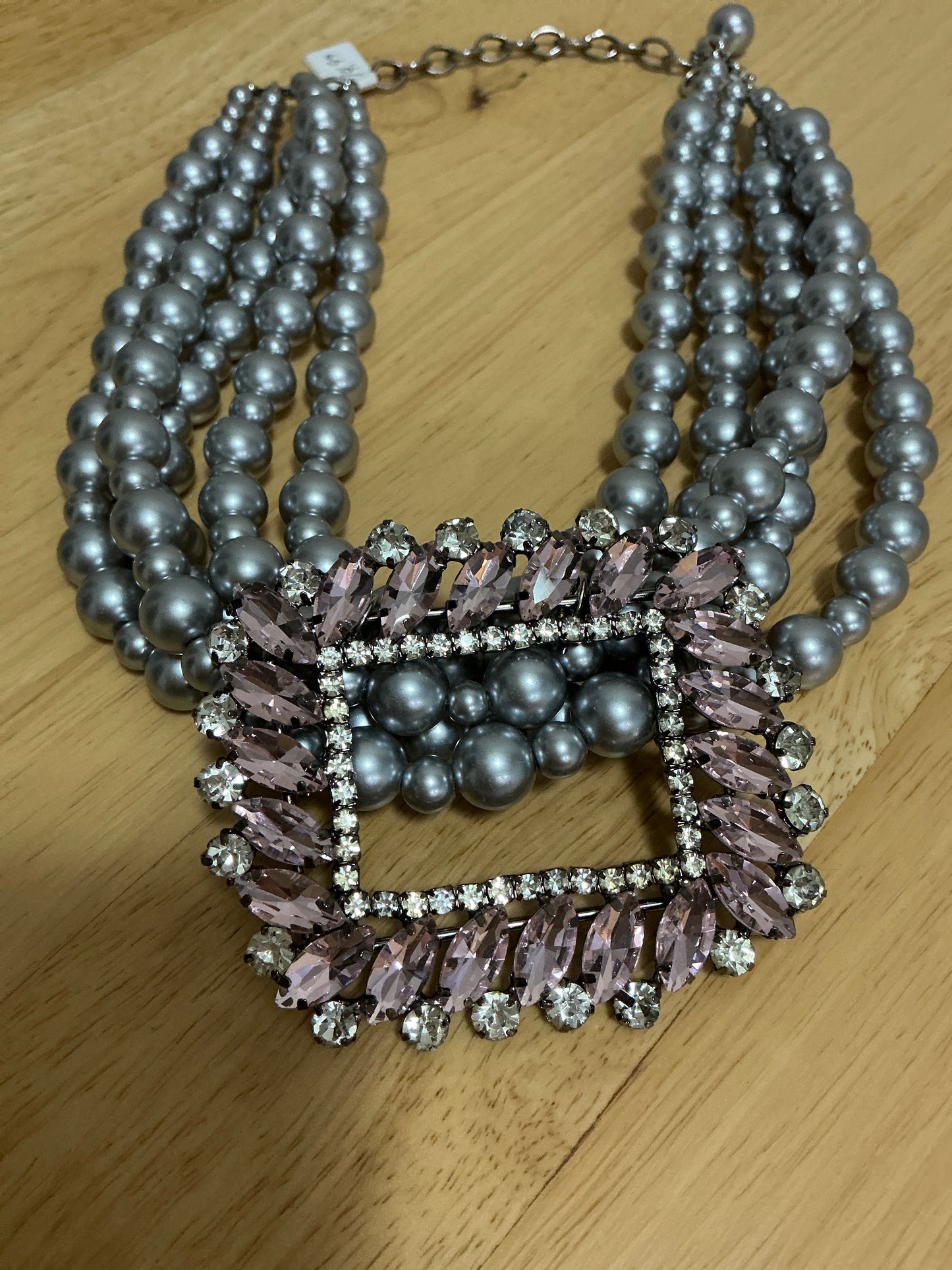 5 STRAND WITH PINK EMB