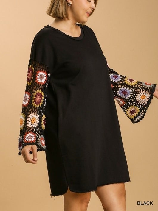 CROCHET SLV DRESS (DR152401)