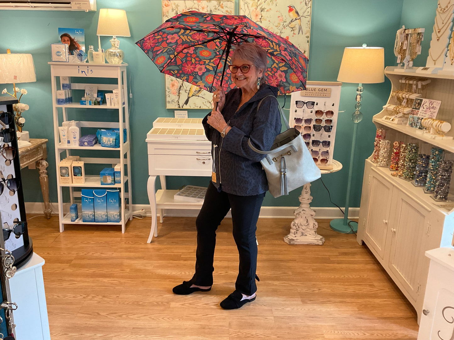 TRAVEL UMBRELLA RETRO FLORAL