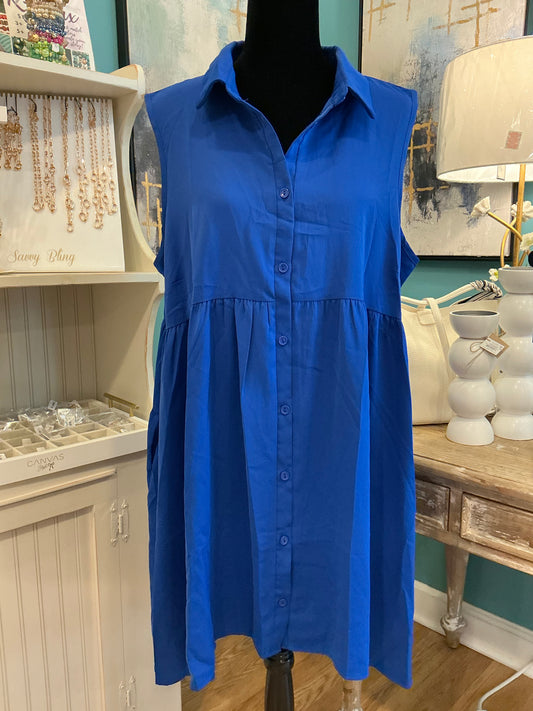 GEORGINA SLEEVELESS DRESS W/COLLAR
