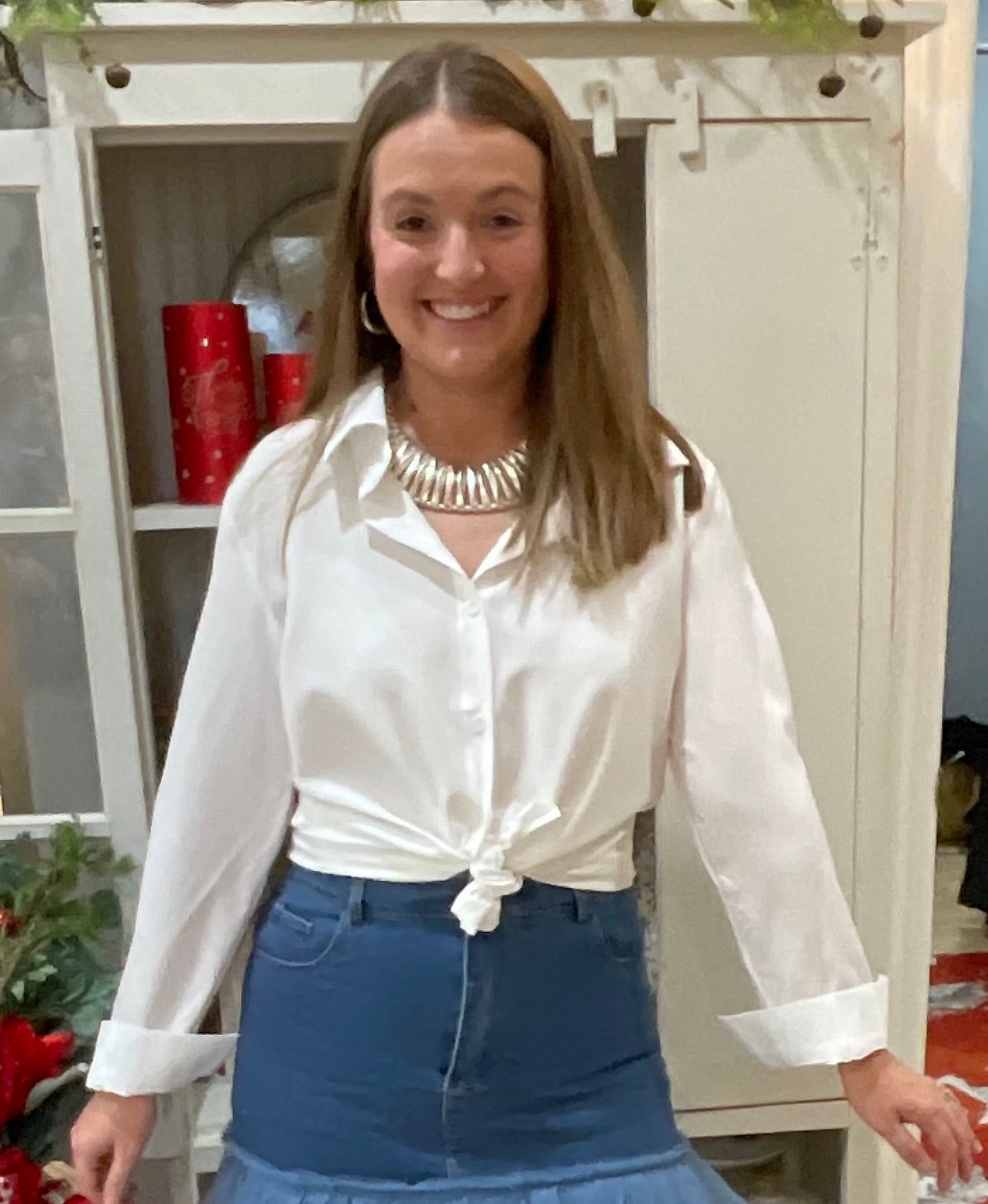 BLACK BLOUSE BUTTON FRONT