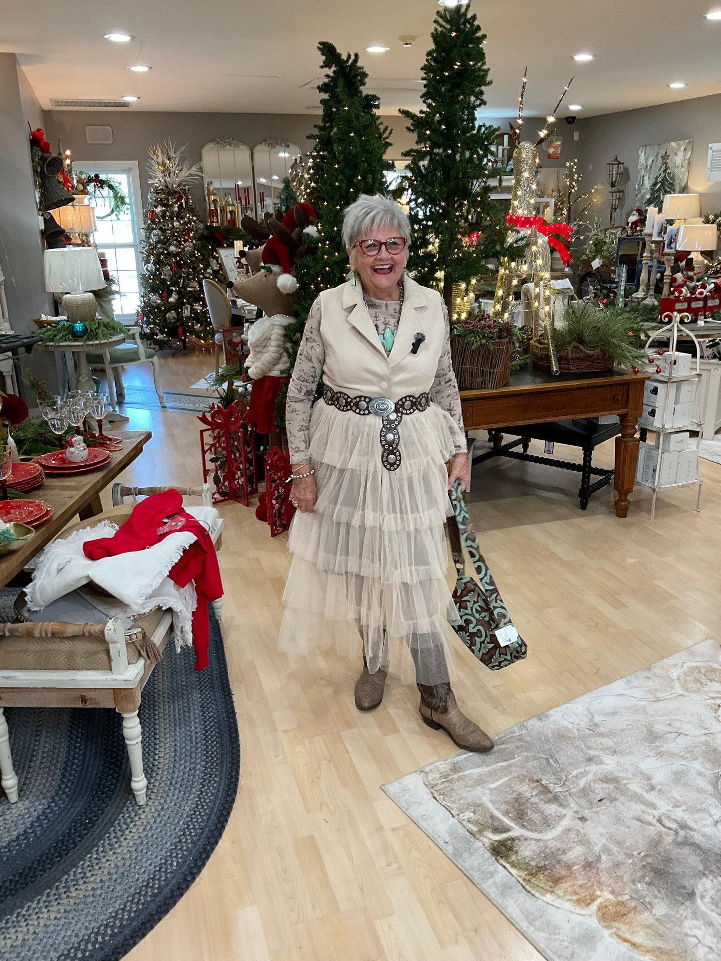 SUEDE MESH LONG VEST (194408