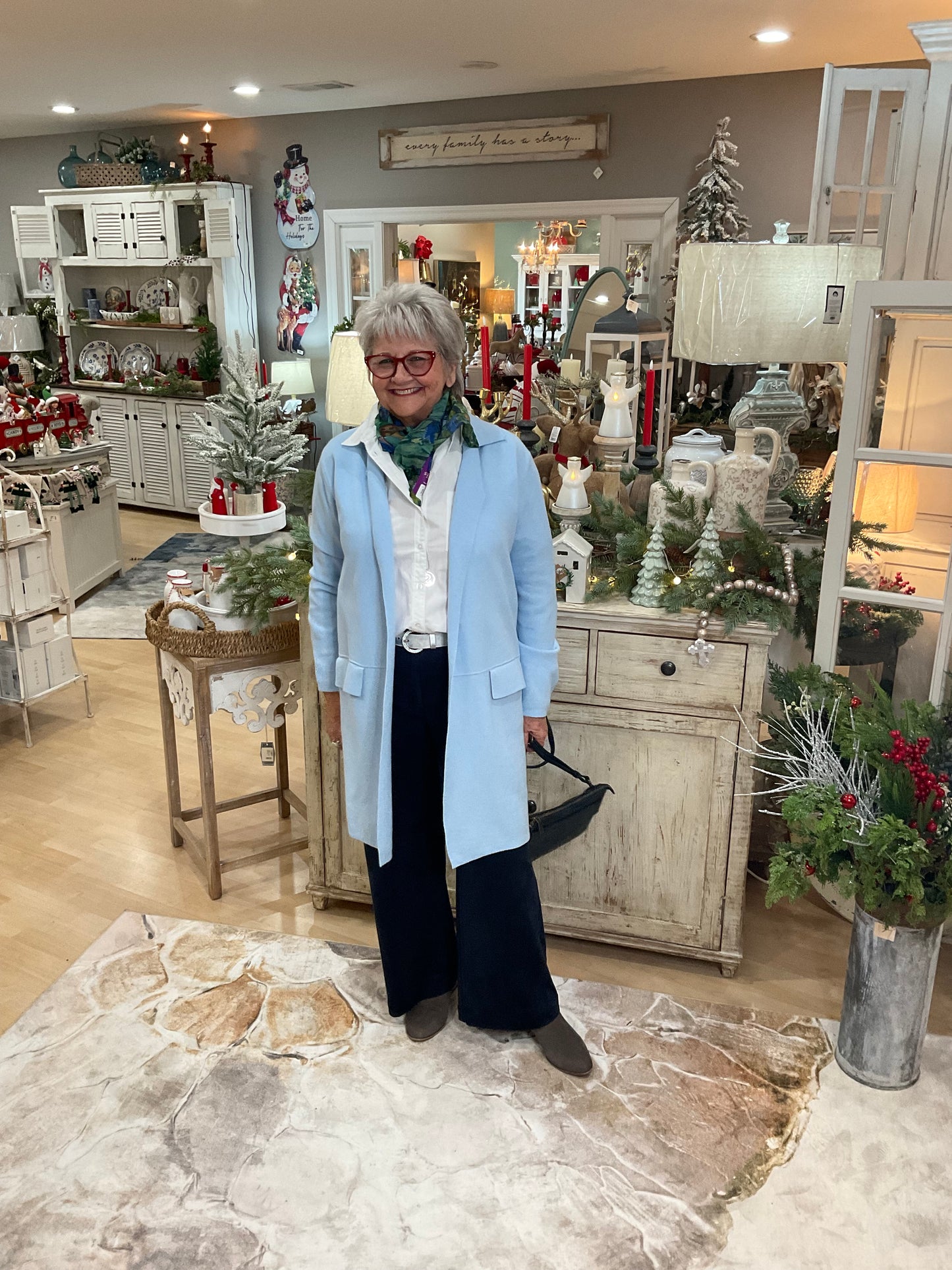 SKY BLUE SWEATER JACKET