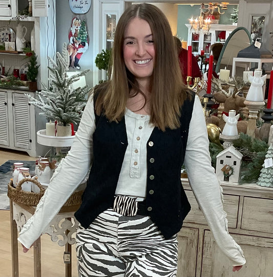 BUTTON FRONT CROCHET (ET27980