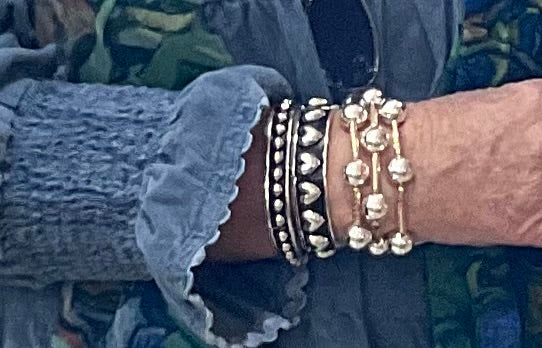 GOLD/SLV BEADED BRAC