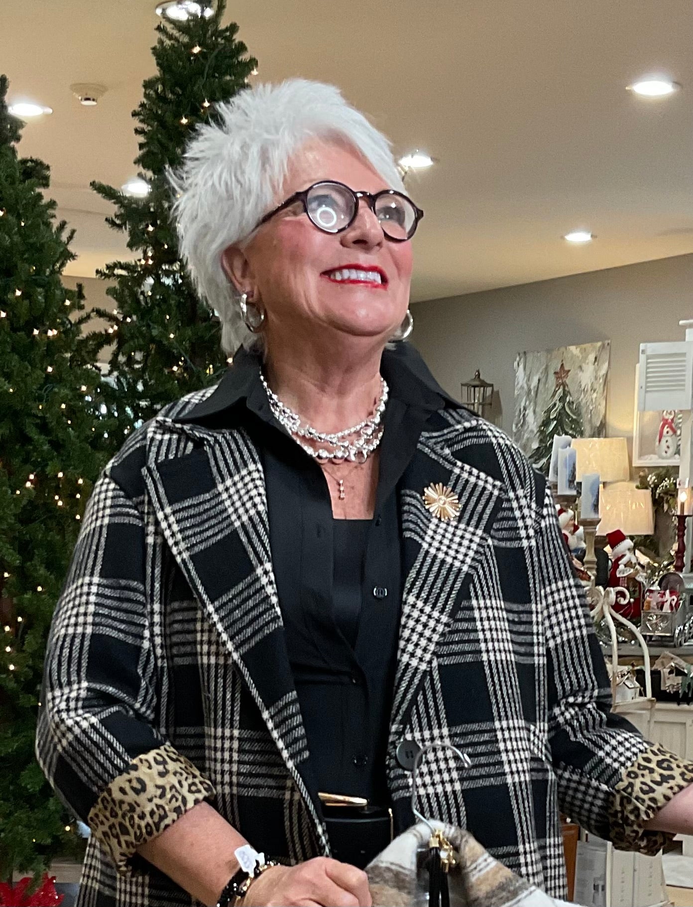 BLACK PLAID BLAZER (760-1